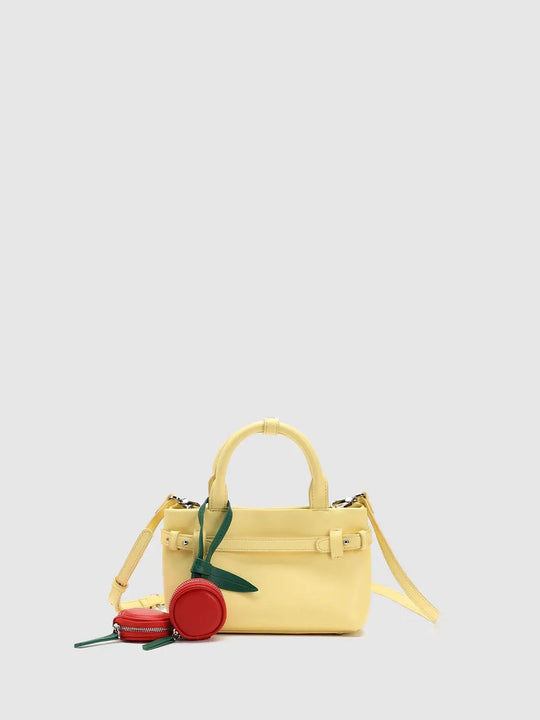 Faux Leather Handle Shoulder Bags