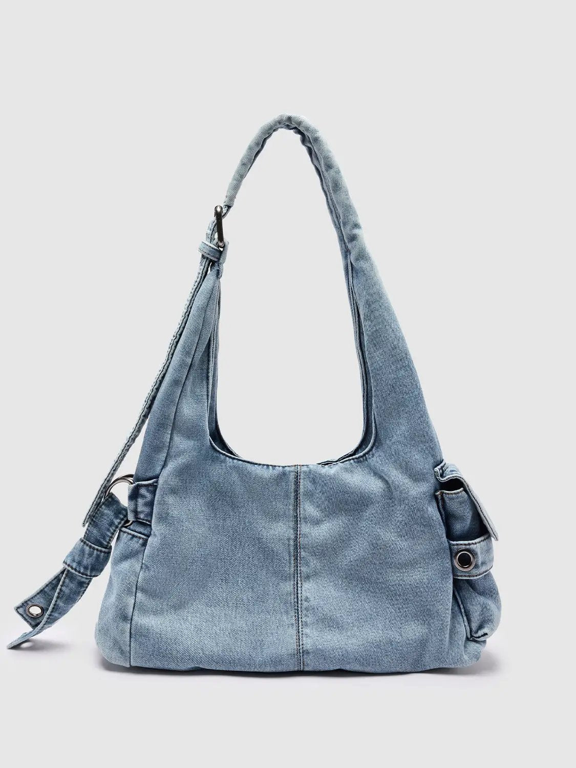 Multi-Pocket Denim Shoulder Bags by Urban Revivo Fashion