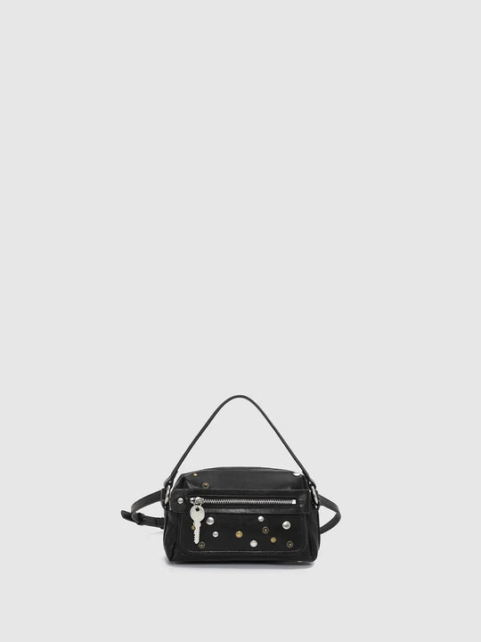 Top Handle And Crossbody Studded Mini Bag