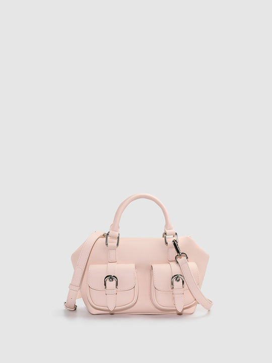 Faux Leather Multi-Pocket Handle Shoulder Bags