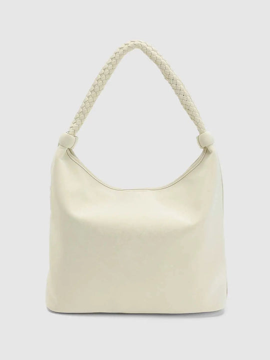 Artificial Leather Braided Handle Shoulder Bags