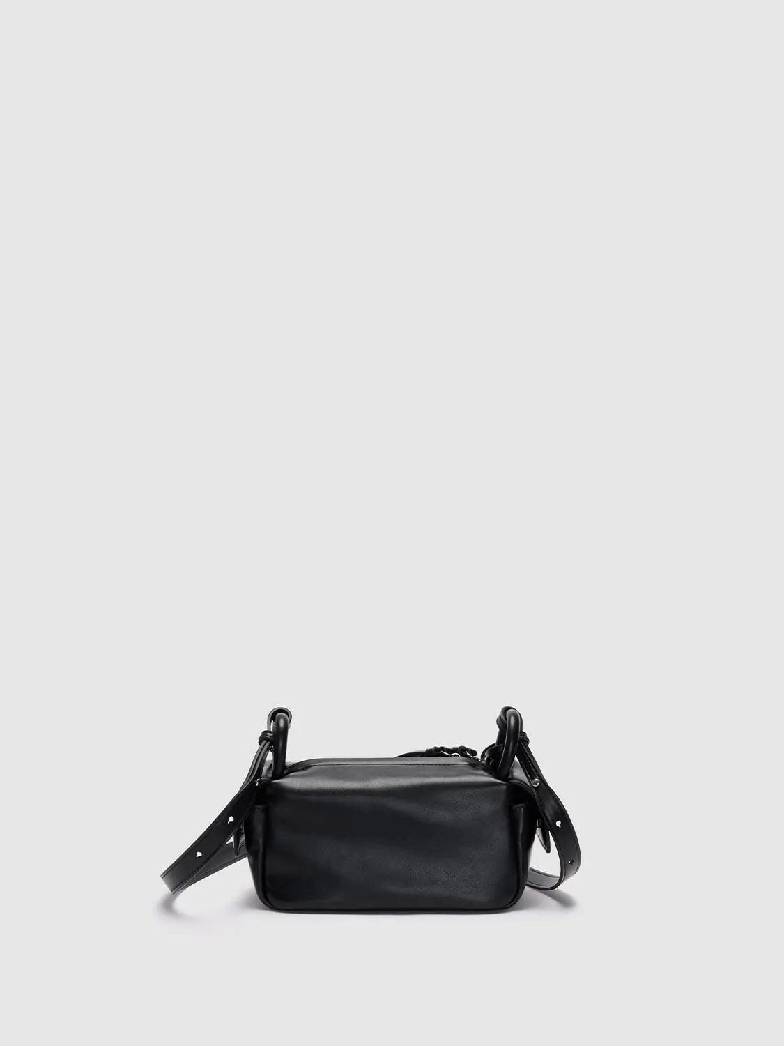 Top Handle & Crossbody Bag by Urban Revivo Fashion in black leather with dual straps