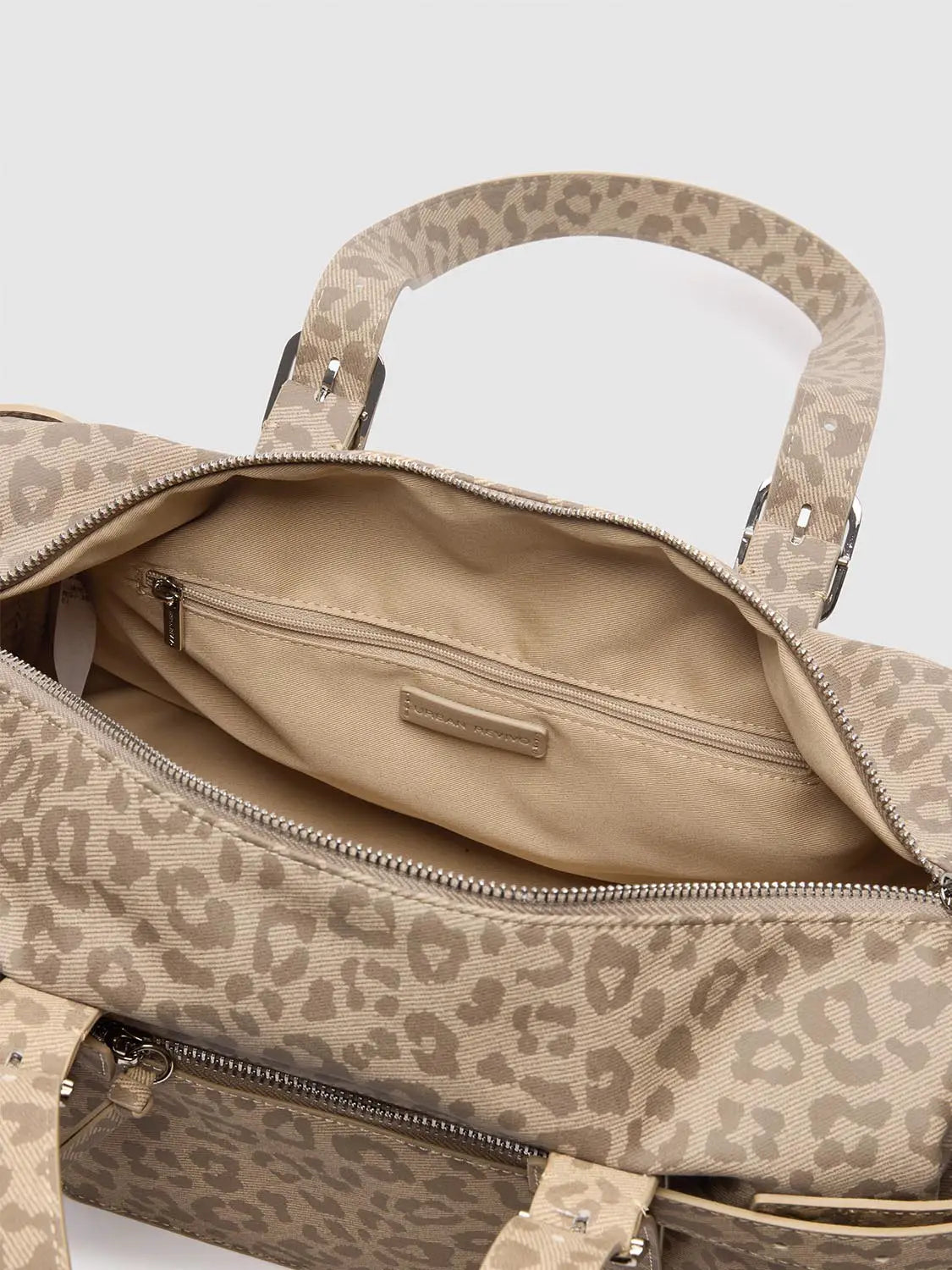 Shoulder & Crossbody Bag in beige leopard print with top handles by Urban Revivo Fashion