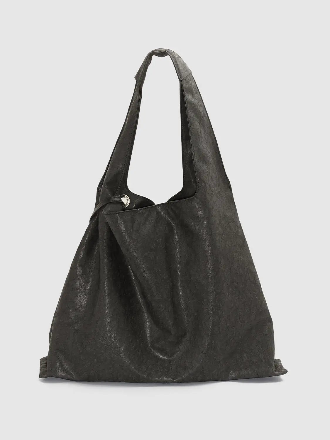 Shoulder bag Urban Revivo Fashion in dark gray with slouchy silhouette and metal loop detail
