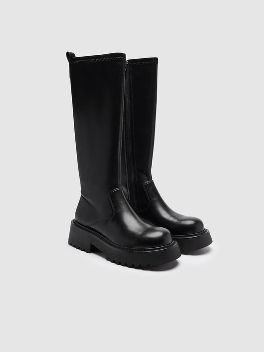 Chunky Heel Knee Boots
