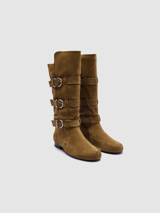 Buckle Detail Knee Boots