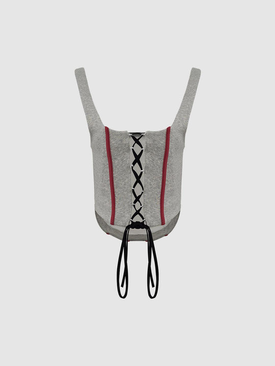 Débardeurs à lacets sur le devant