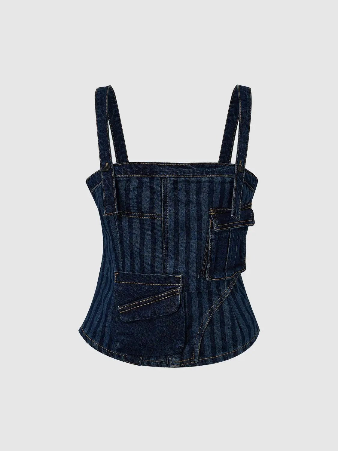 Wide Strap Denim Shirts by Urban Revivo Fashion