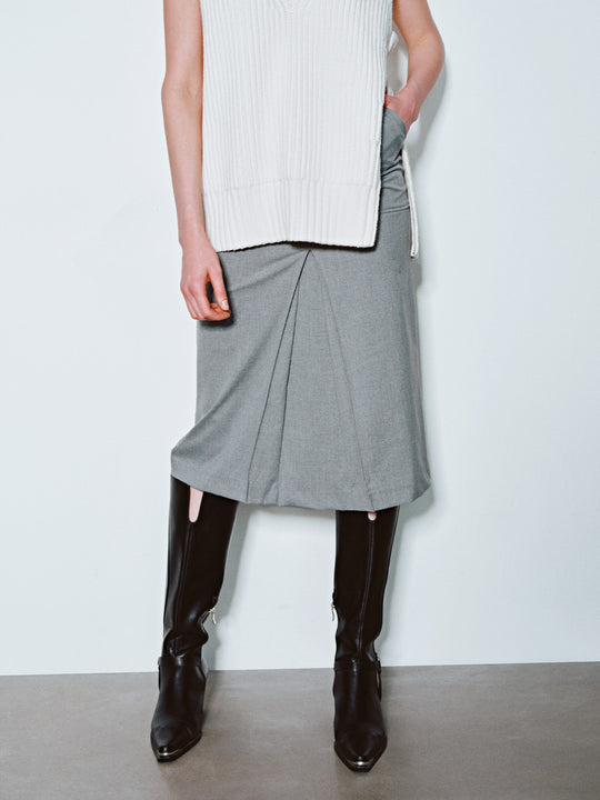 Falda midi de corte A