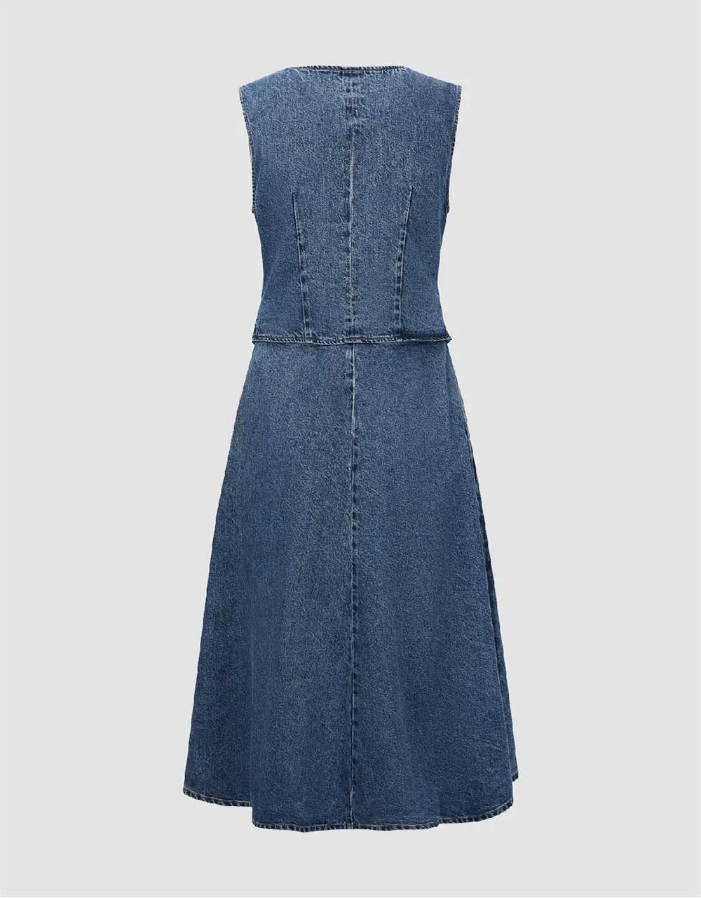 Denim Waistcoat Dresses by Urban Revivo Fashion