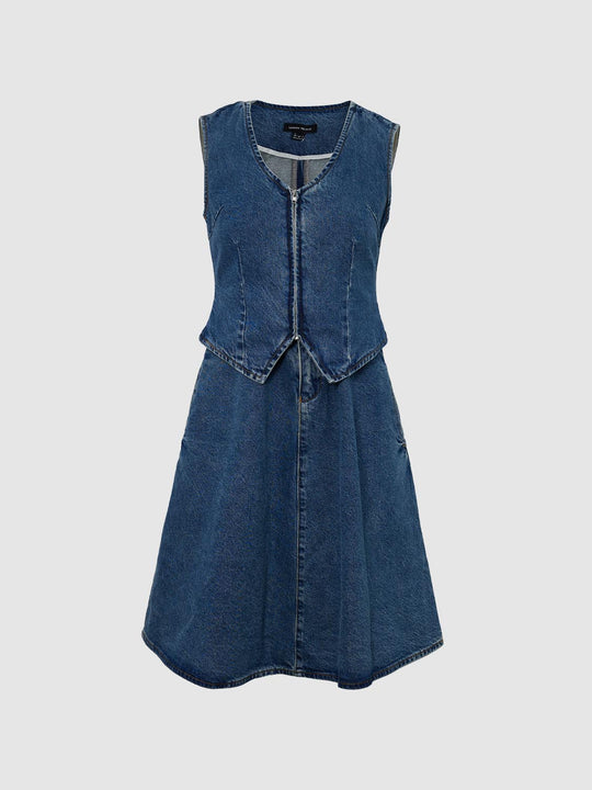 Sleeveless Denim Dresses