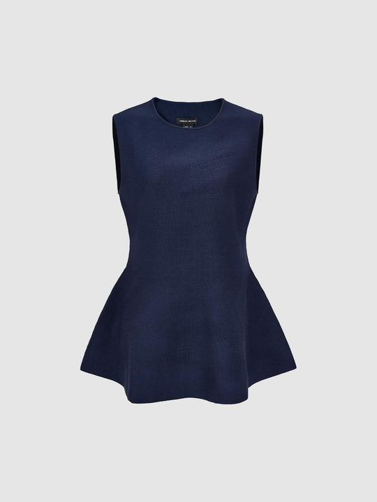 Tops peplum de punto