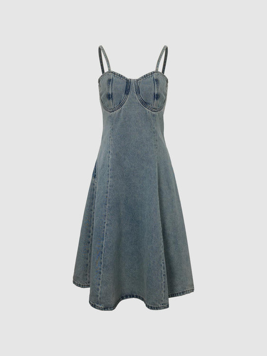 Robes en denim à camisole