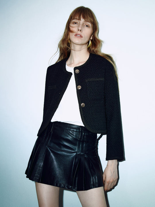 Vestes en tweed à poches plaquées