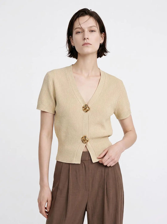 Short Sleeve Knitted Cardigans