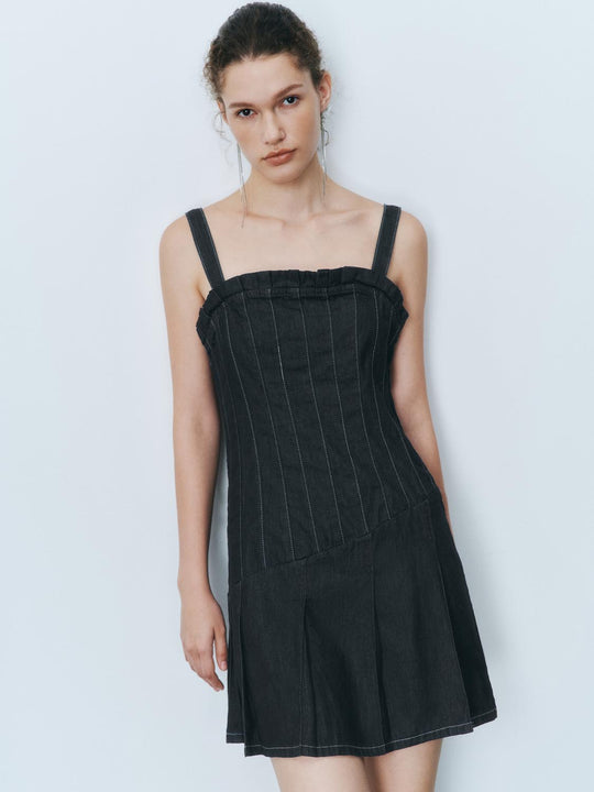 Robes en jean à bretelles larges