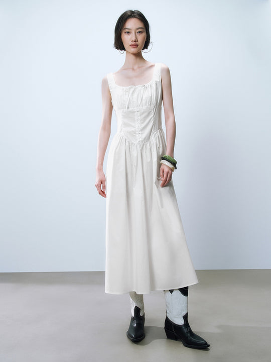 Vestidos de línea A con tirantes anchos