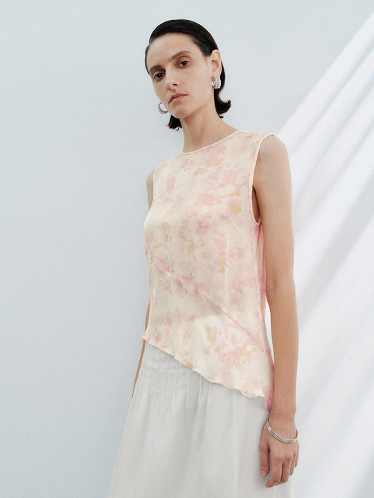 Chemises sans manches à enfiler à motif floral