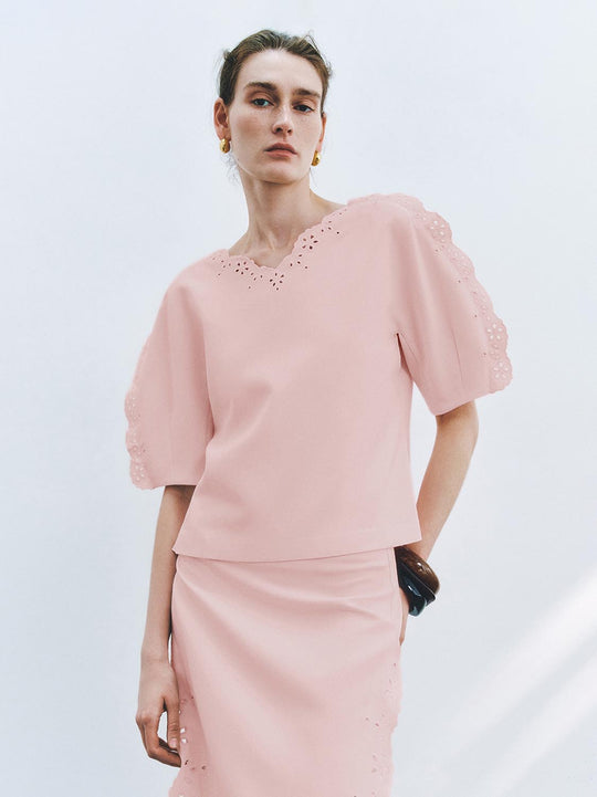 Lace Trim Overhead Shirts