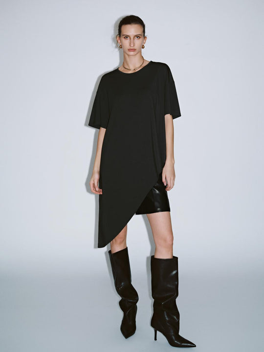 T-shirts à ourlet irrégulier