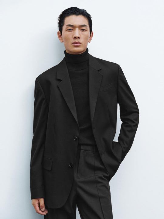 Blazer mit Kerbkragen