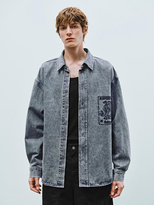 Camisas de mezclilla de manga larga