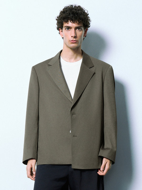 Blazer dritto con revers a tacca