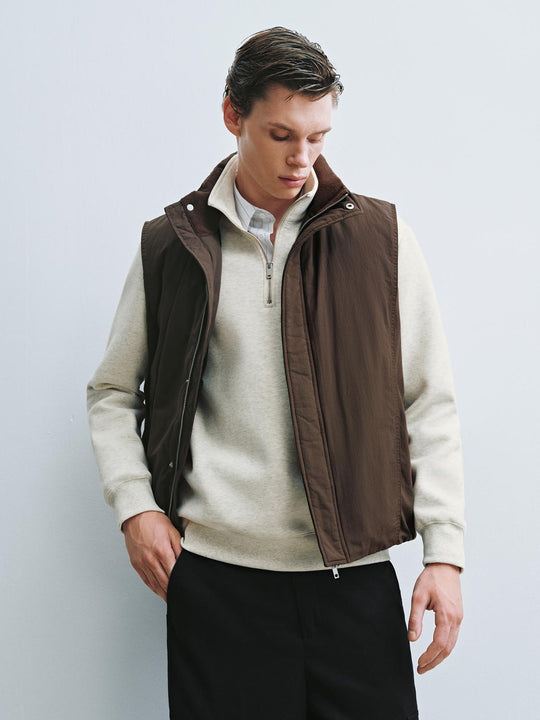 High Neck Padded Puffer Vest