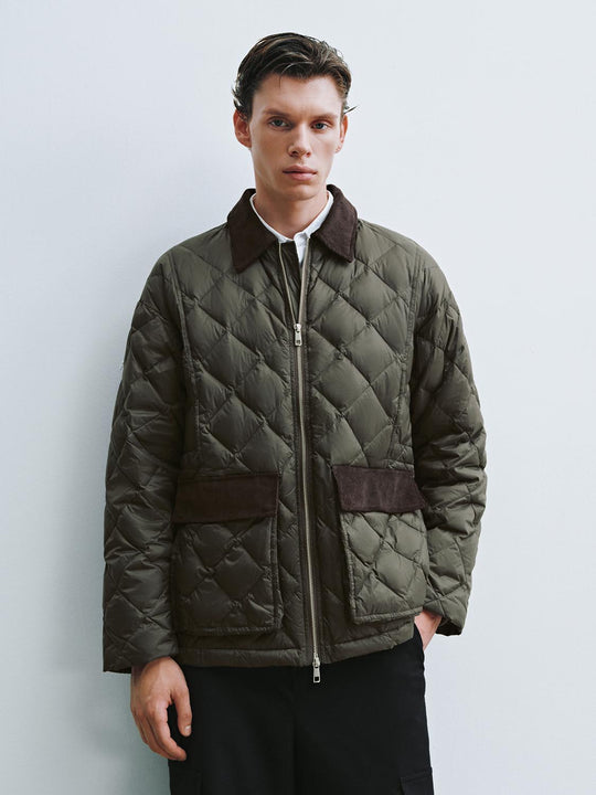 Collared Quilted Down Jackets