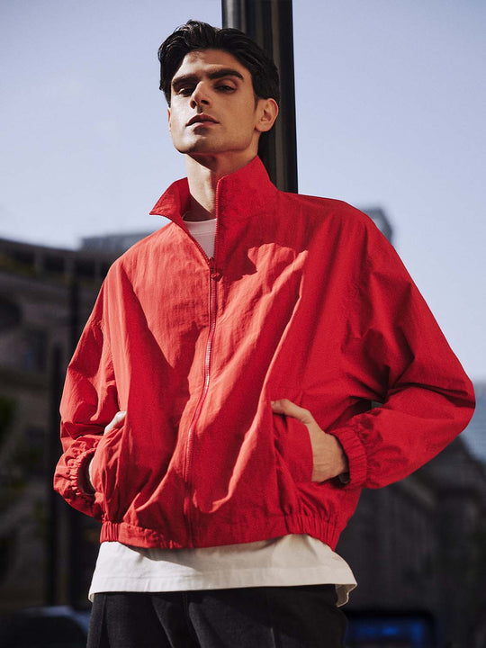 Mock Neck Loose Fit Jackets