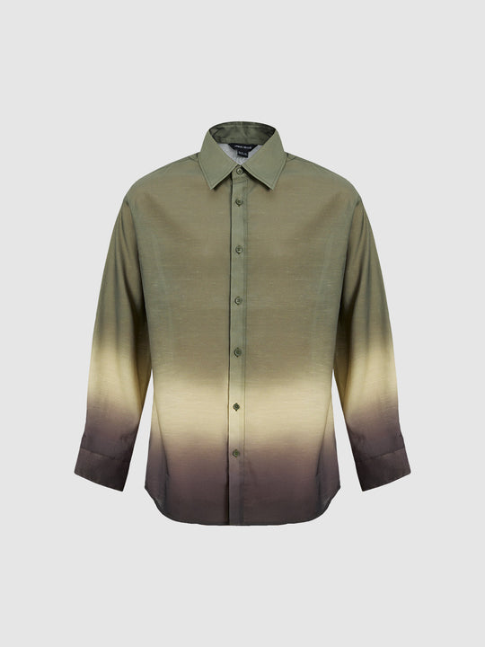 Printed Button Up Loose Shirt