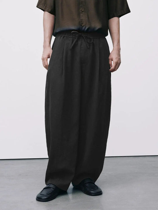 Relaxed Bootcut Lyocell Drawstring Pants