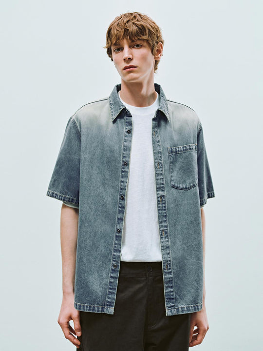 Camisas de mezclilla de manga corta