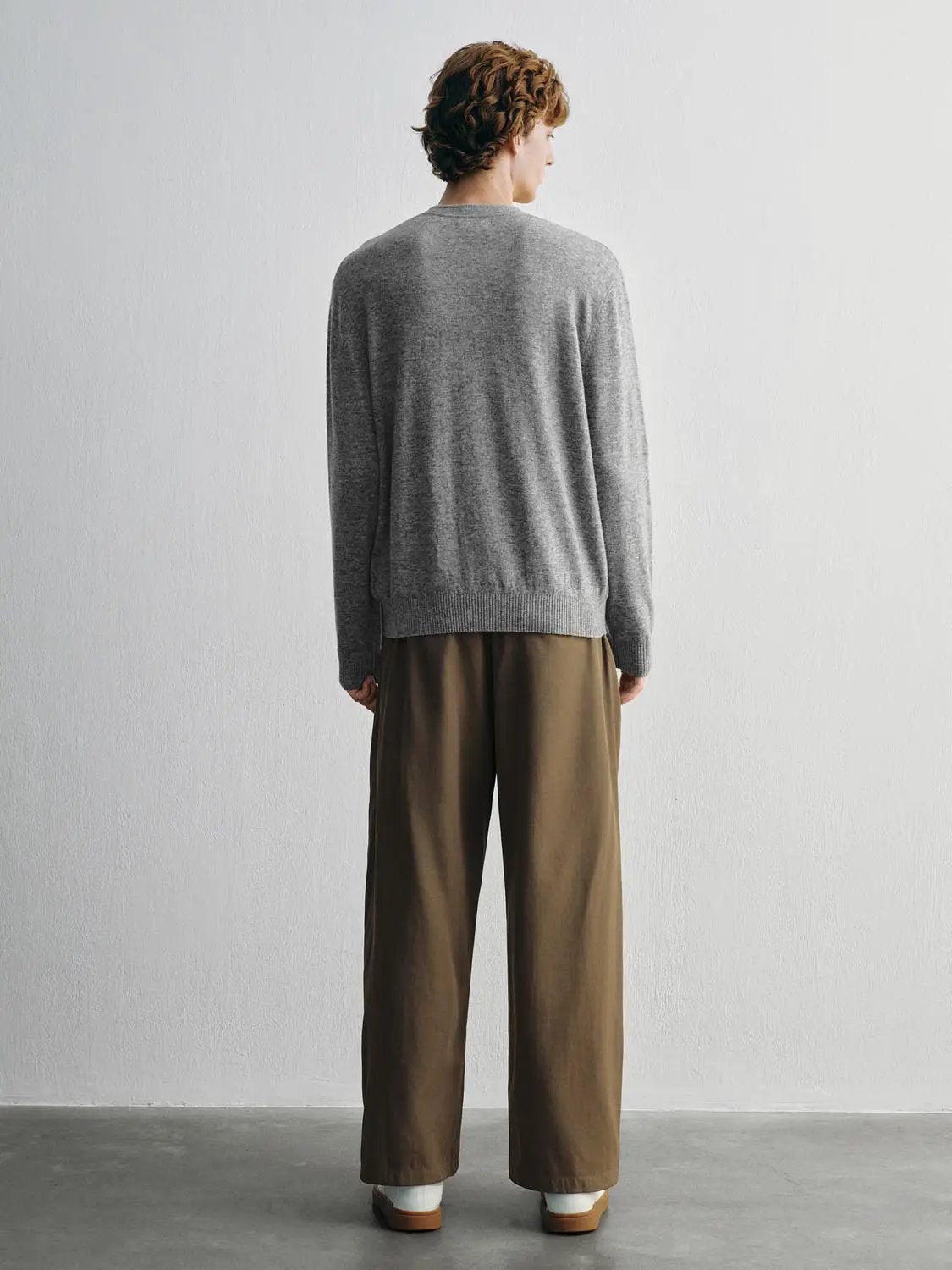 Knit T-Shirt by Urban Revivo Fashion, grey knitted fabric.