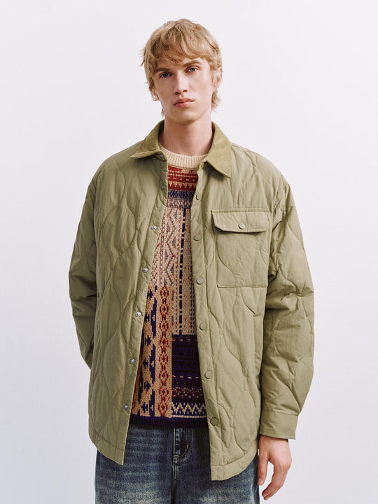 Collared Quilted Down Jackets