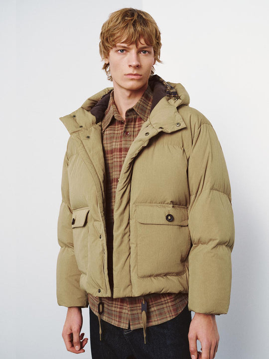 Flap Pockets Hooded Down Jackets