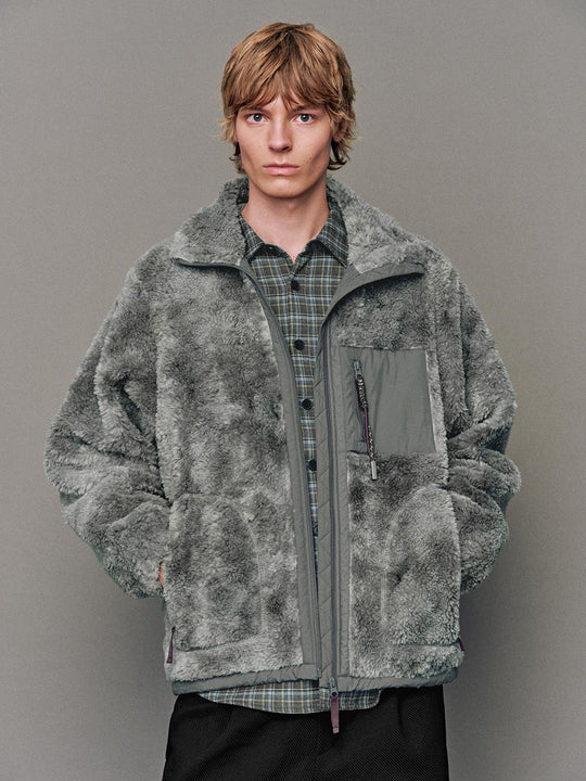 Funnel Neck Sherpa Fleece Jackets