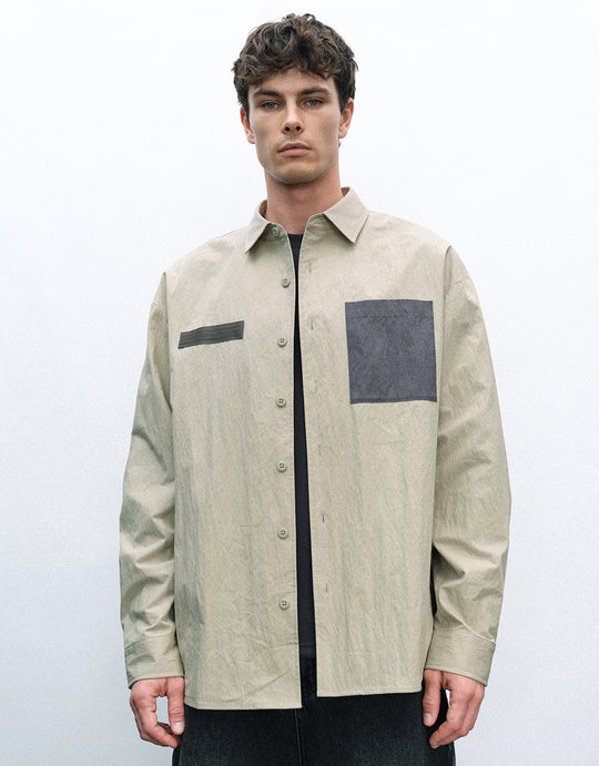 Camicia ampia colorblock