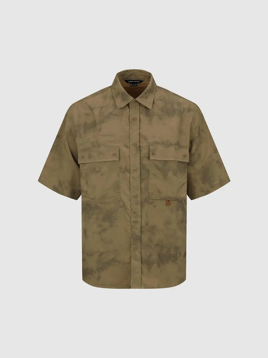Polyamide Flap Pocket Short Sleeve Shirt