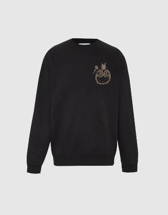 Printed Crew Neck Sweatshirt