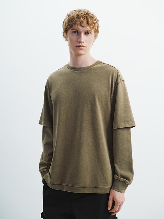 2 in 1 magliette a maniche lunghe