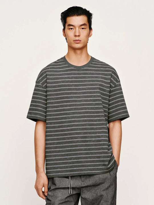 Striped With Medium Stretch Fabric For All Day Comfort T-Shirts