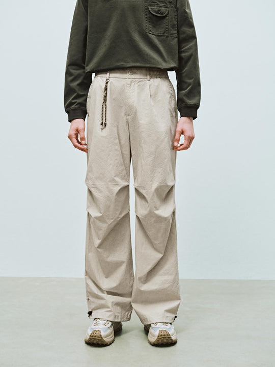 Pantaloni a gamba larga arricciati