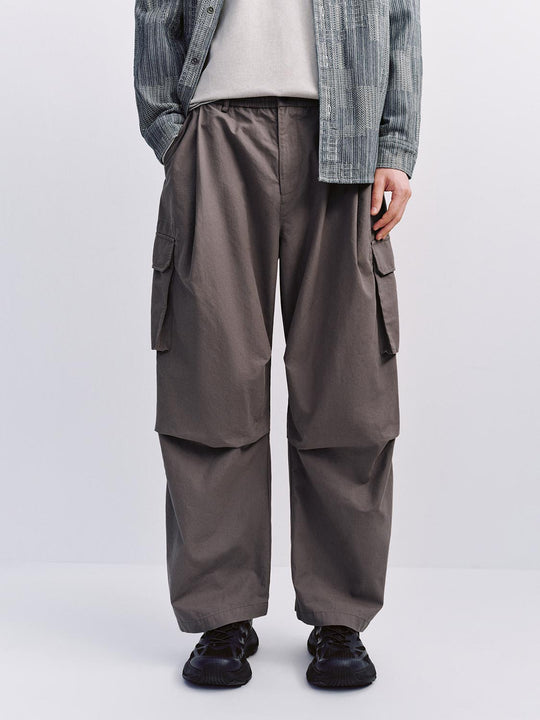 Pantalon cargo à jambes larges