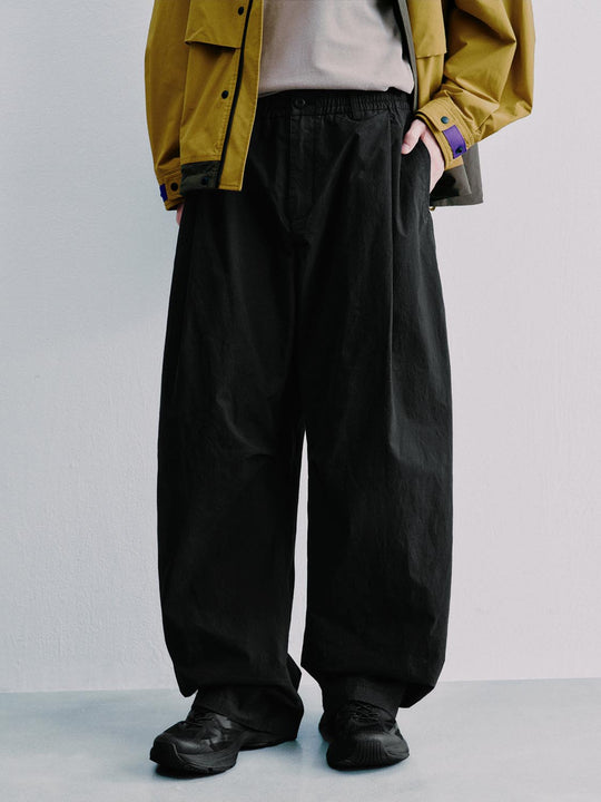 Pleated Barrel Leg Pants