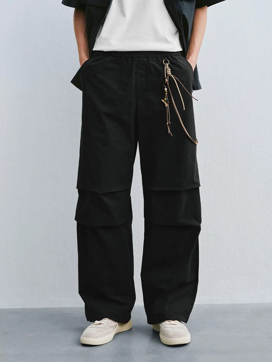 Slight Stretch Fabric Wide Leg Pants