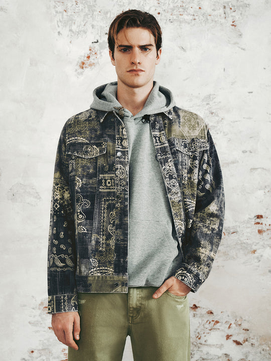 Vestes camionneur en denim imprimées