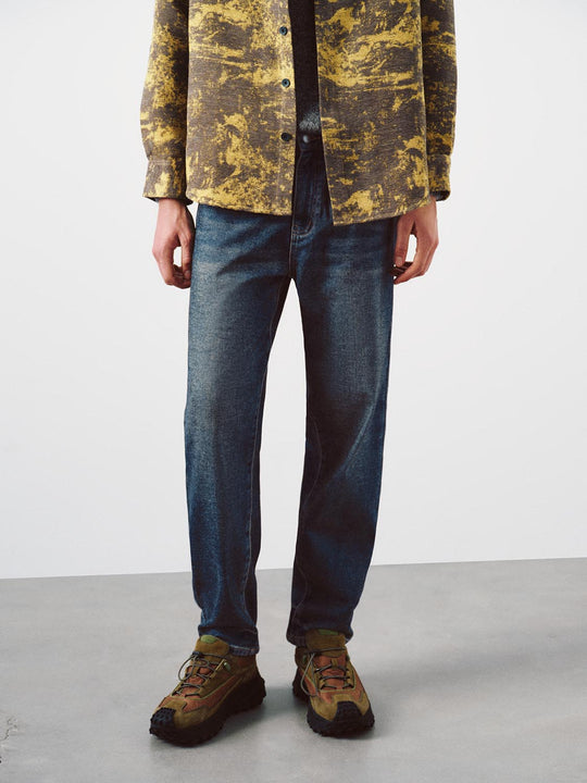 Washed Tapered Jeans