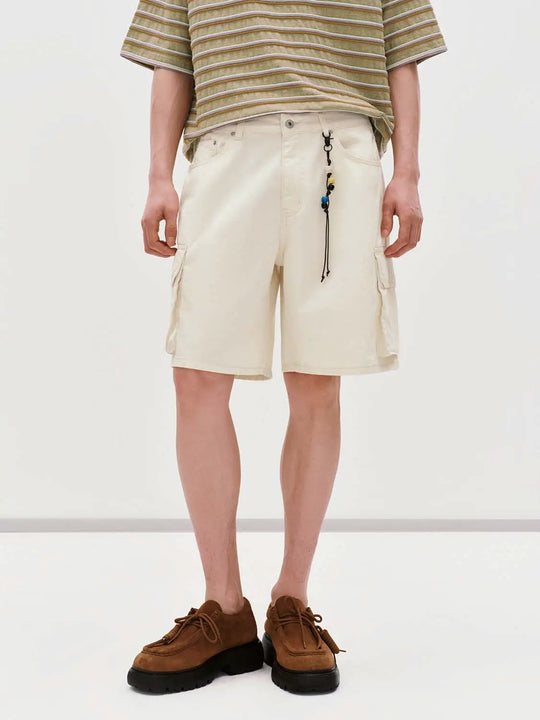 Jeans-Shorts mit Klappentaschen