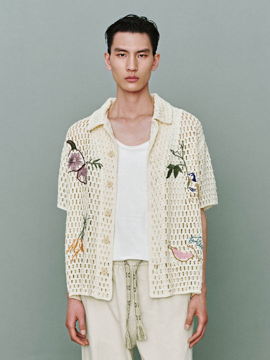 Cardigans à manches courtes tricotés